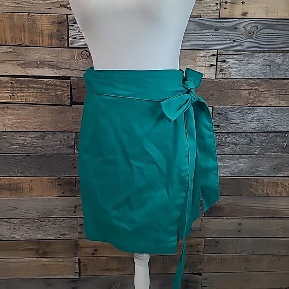Porridge Wrap Skirt Size Small Iris Green Anthropologie Pockets Belted - Picture 1 of 7